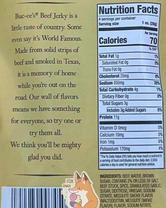 Buc-ee's Mesquite Peppered Beef Jerky