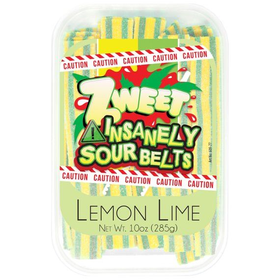 Insanely Sour Lemon Lime Belts | Zweet | 10 oz