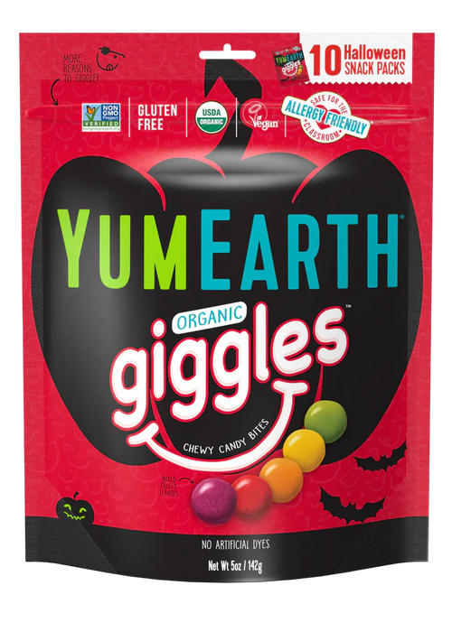 YumEarth Giggles Halloween Gummy Bears (Pack of 18 - 5 Oz)