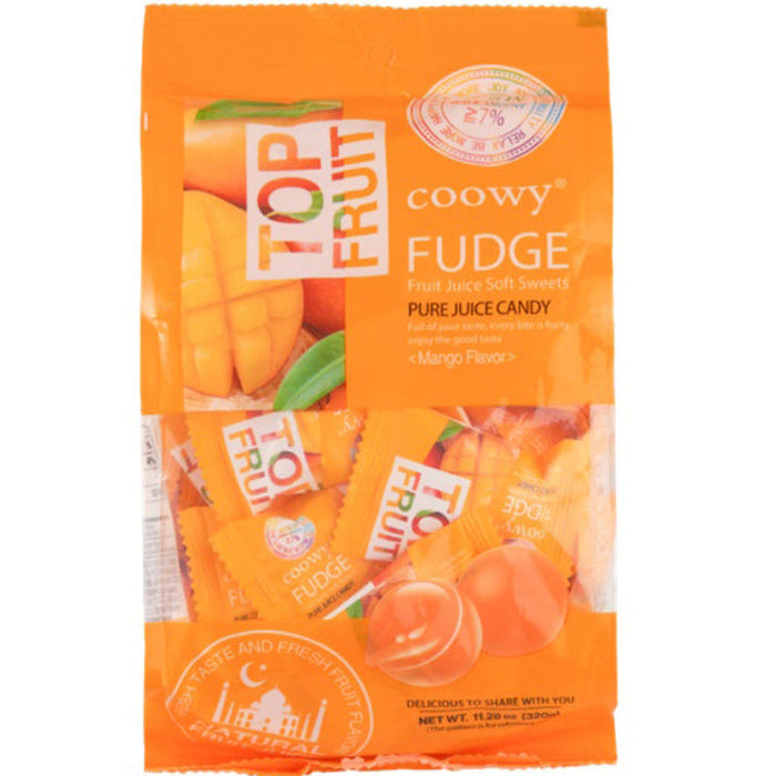 Coowy Fudge Top Fruit Soft Sweets Chewy Mango Gummy Candy