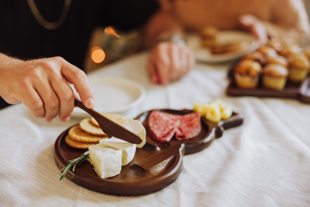 Reversible Snowman Sectioned Serving Tray with Knife