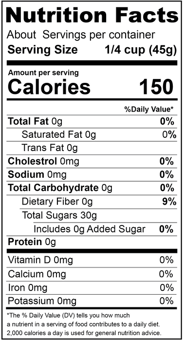 Date Sugar, Granulated