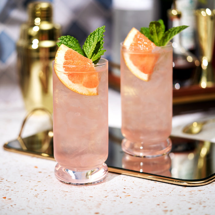 Mercury Crystal Highball Glasses, Set of 2