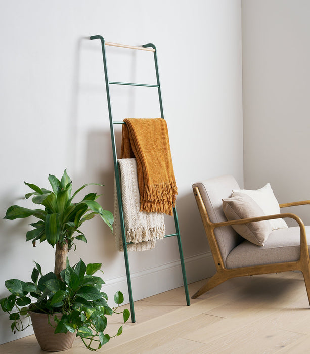 Leaning Storage Ladder (63" H)  - Steel - Forest Green