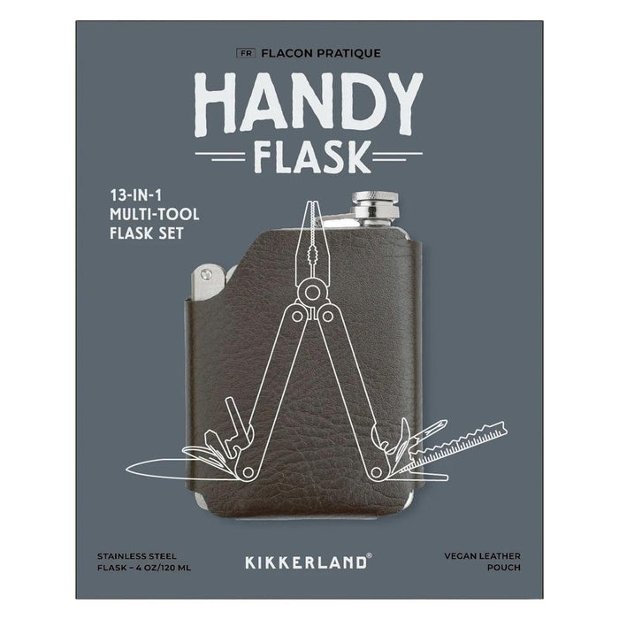 Kikkerland Design - 'Handy' 10-In-1 Tool Flask
