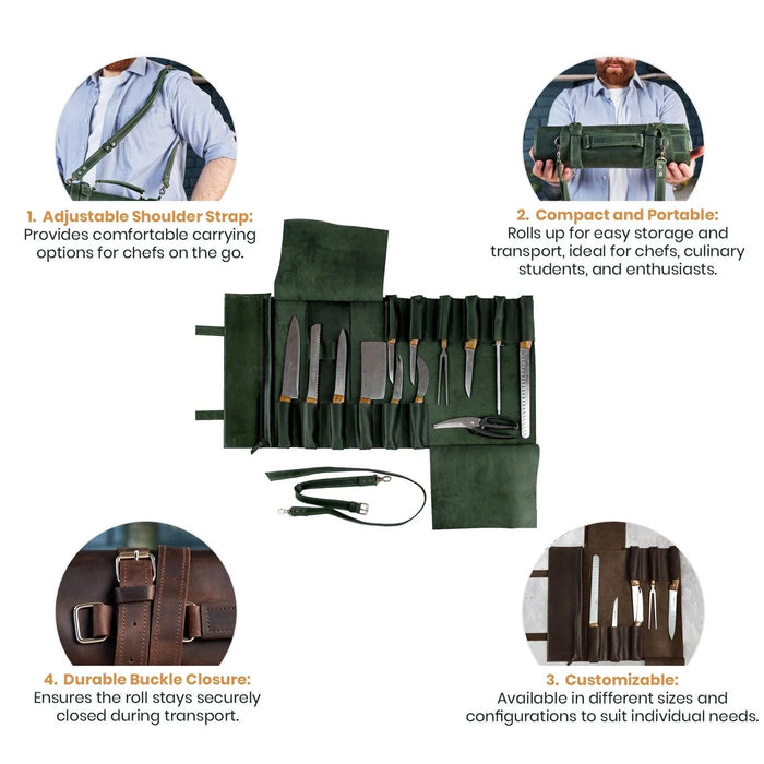 The Professional's Leather Knife Roll