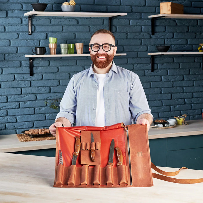 Waxed Canvas Knife Roll