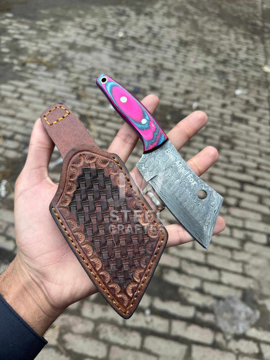 Ko-Bunka Knife Damascus Steel, Reverse Tanto