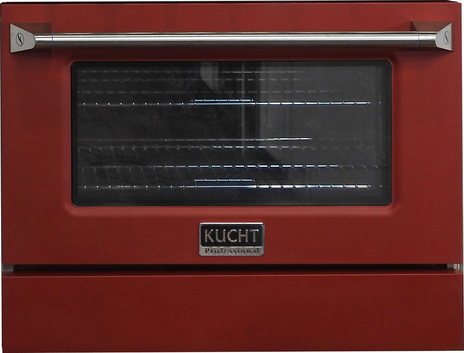 Kucht 30" Gas Range in Stainless Steel with Red Oven Door, KNG301-R