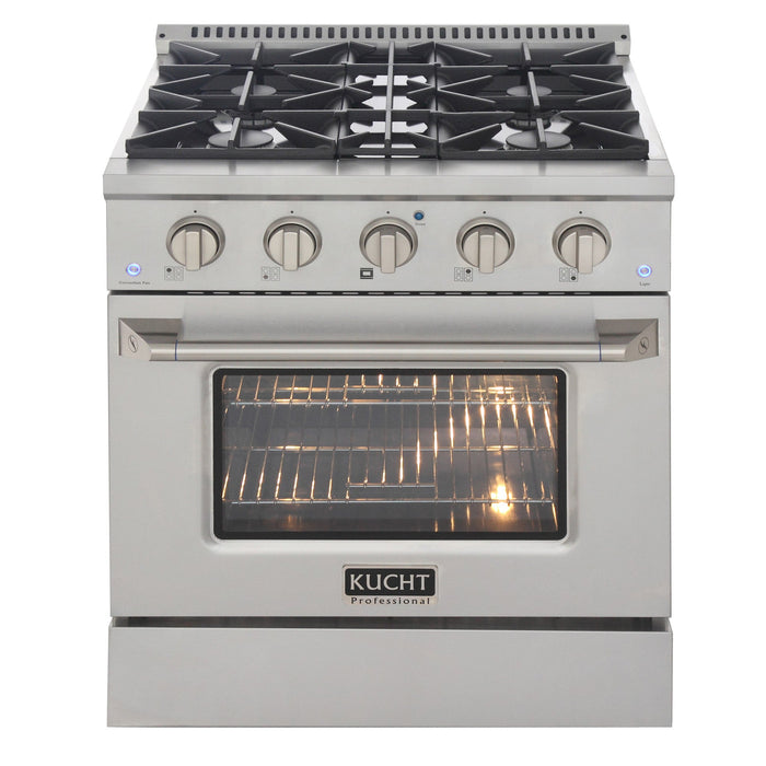 Kucht 30” Pro-Style Kitchen Dual Fuel Range - KDF302-B