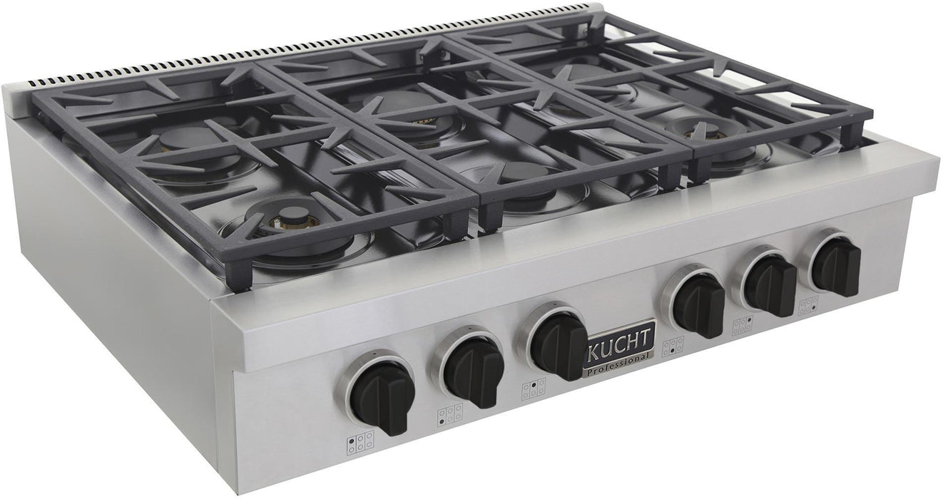 KUCHT 36 Inch Gas Sealed Burner Rangetop-KFX369T-K