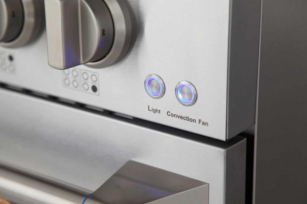 Kucht 48" Gas Range in Stainless Steel, Silver Oven Doors, KNG481-S