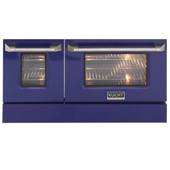 Kucht 48" Propane Range in Stainless Steel, Blue Doors, KNG481/LP-B
