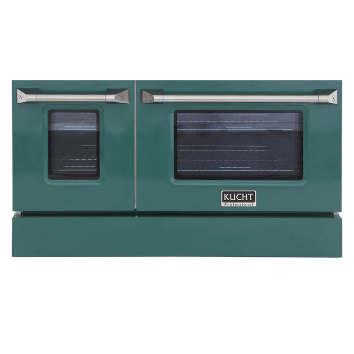 Kucht 48" Propane Range in Stainless Steel, Green Doors, KNG481/LP-G
