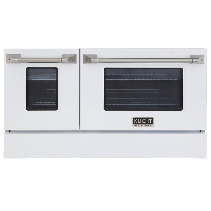 Kucht 48" Propane Range in Stainless Steel, White Doors, KNG481/LP-W