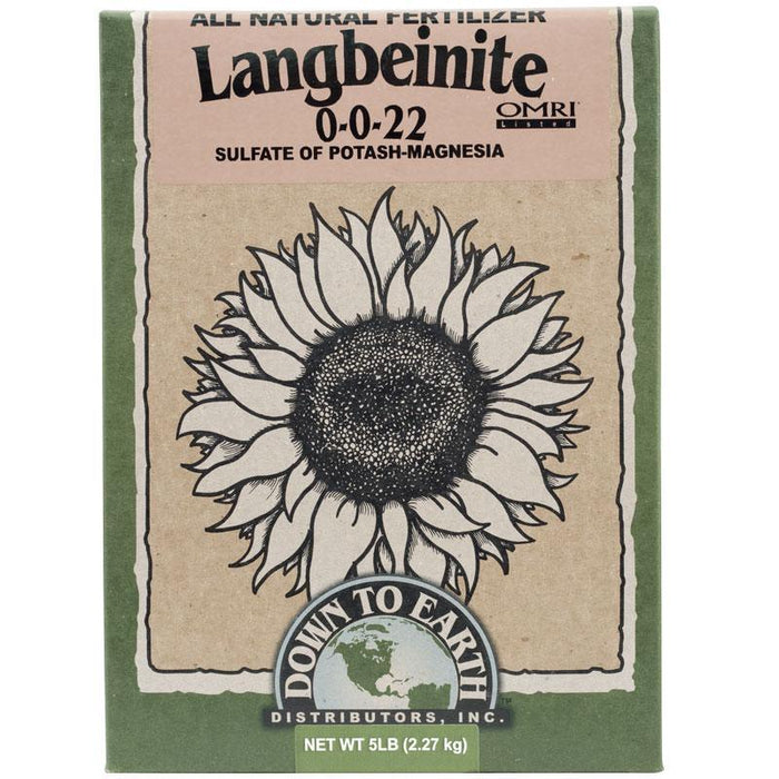 Langbeinite 0-0-22 Fertilizer (5 lb box)