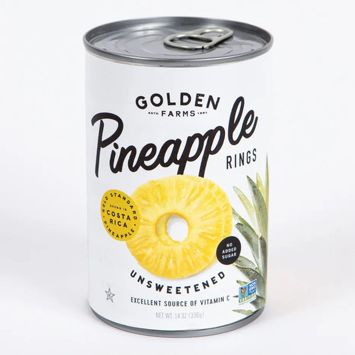 Golden Farms - Pineapple Rings, 14 oz (Pack of 12) - Costa Rica Fruit