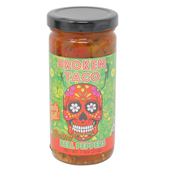Broken Taco - Roasted Bell Peppers, 7.5 oz (Pack of 6) - California Grown Peppers