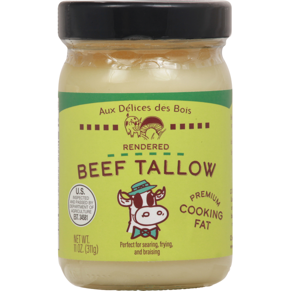 Aux Delicious - All Natural Beef Tallow, 11 oz (Pack of 6) - Cooking, Frying, Baking