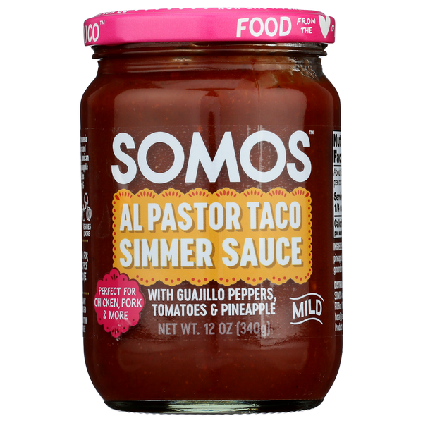 Somos Al Pastor Simmer Sauce, 12 fl oz (Pack of 6) - Authentic Mexican Flavor