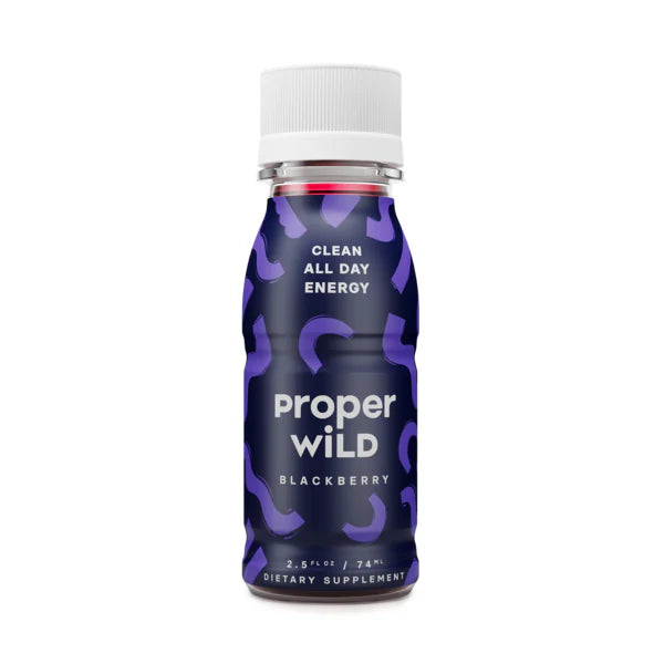 Proper Wild - Blackberry Energy Shot, 2.5 fl oz (Case of 12) - Gluten-Free Power