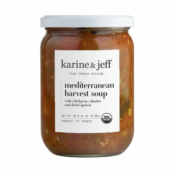 Karine & Jeff Organic Mediterranean Harvest Soup, 16.9 fl oz (Pack of 6) - Gourmet Vegetable Soup