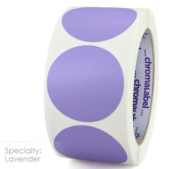 2" Permanent Color-Code Round Dot Inventory Labels: 500/Roll