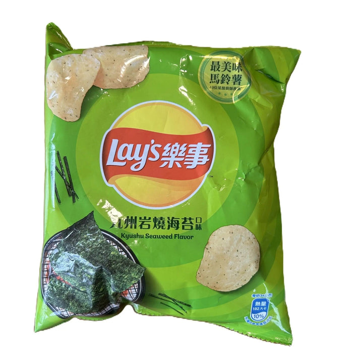 Lay’s Kyushu Seaweed Flavor – Savory Japanese-Inspired Potato Chips 65g Bag (Taiwan)