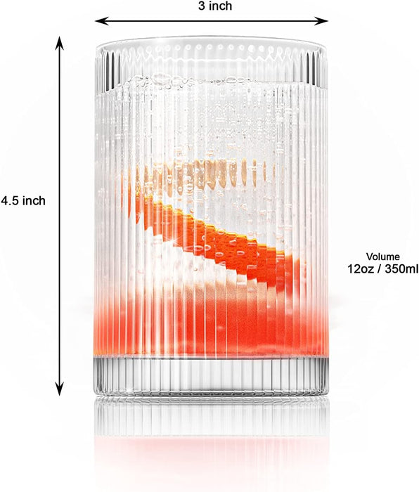 Vintage Straight Line Tumbler -  12oz