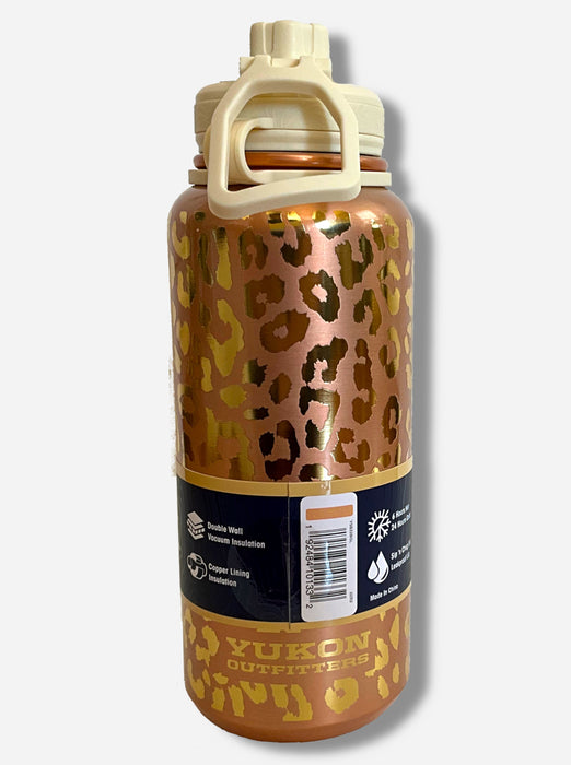 Buc-ee's Yukon Outfitters Gold Leopard Print 32oz Water Bottle
