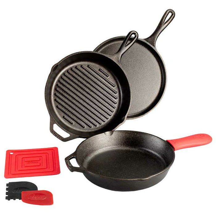 Lodge Essential Seasoned Cast Iron Pan Set