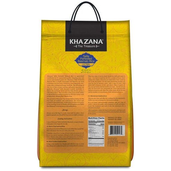 Low G.I. Parboiled Basmati Rice | 10 lbs | Khazana