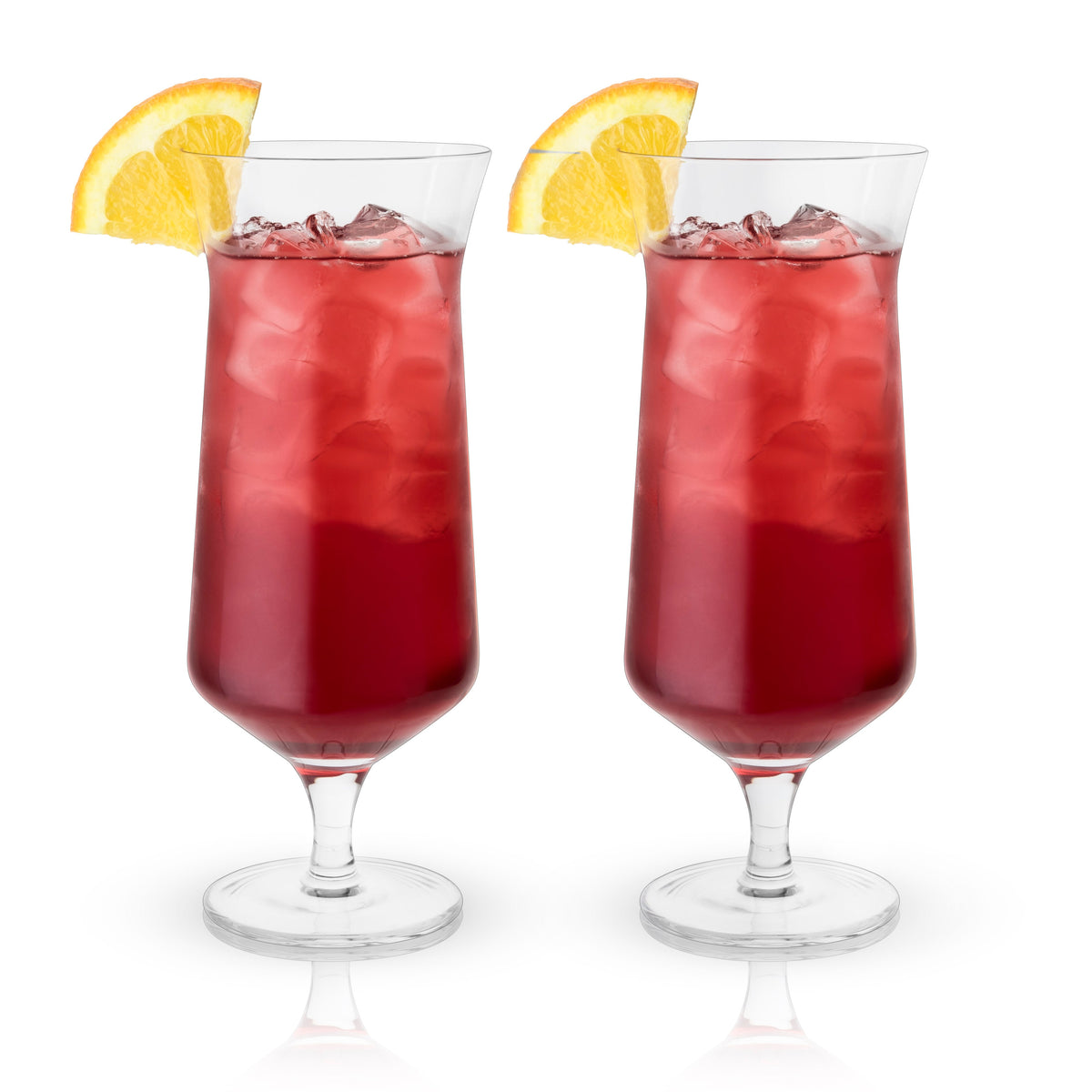 Raye Angled Crystal Hurricane Glasses Set of 2 — Specialty Food Source