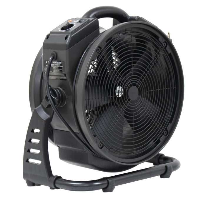 XPOWER M-25B Cordless Rechargeable Axial Air Mover with Ozone Generator - Water Damage Restoration