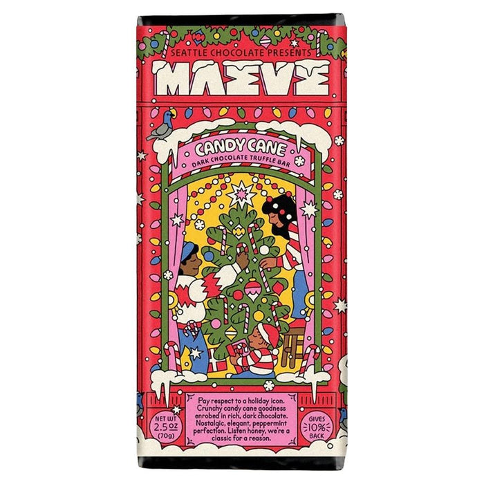 Maeve Chocolate - 'Candy Cane' Truffle Bar (2.5OZ)