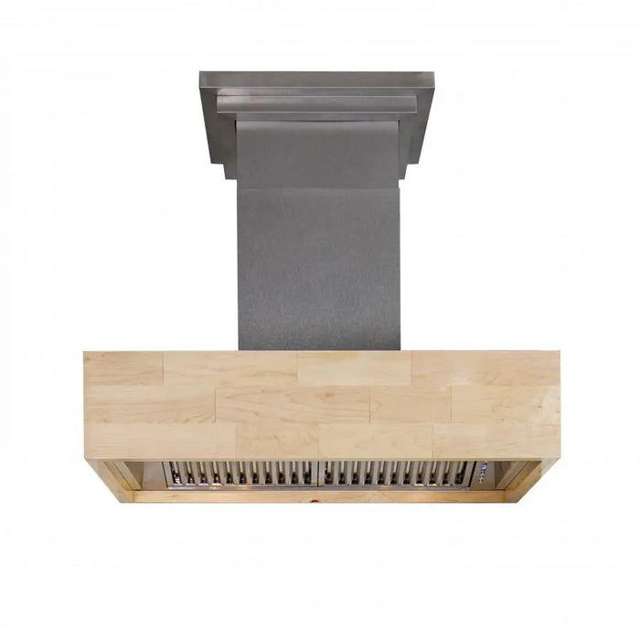 ZLINE 36"  Wooden Wall Mount Range Hood, Butcher Block, 681M-36