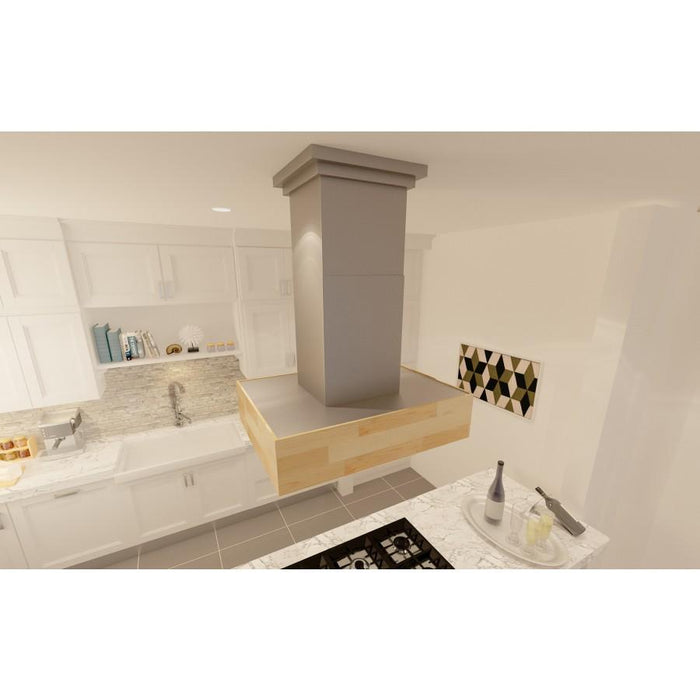 ZLINE 30" Remote Blower Wooden Island Range Hood, 681iM-RD-30