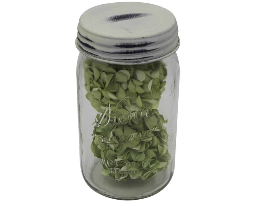 Antique White Shabby Chic Mason Jar Lids 4 Pack