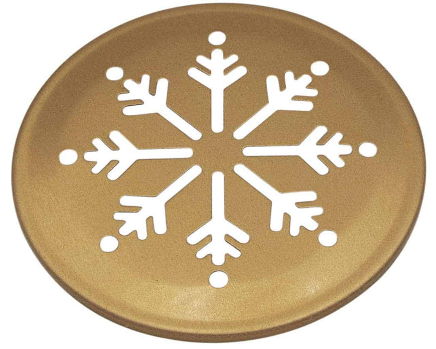 Snowflake Pattern Gold Lid Inserts for RM Mason Jars 10 Pack