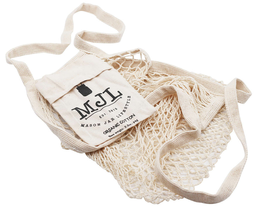Organic Cotton String Tote Bag with Pocket