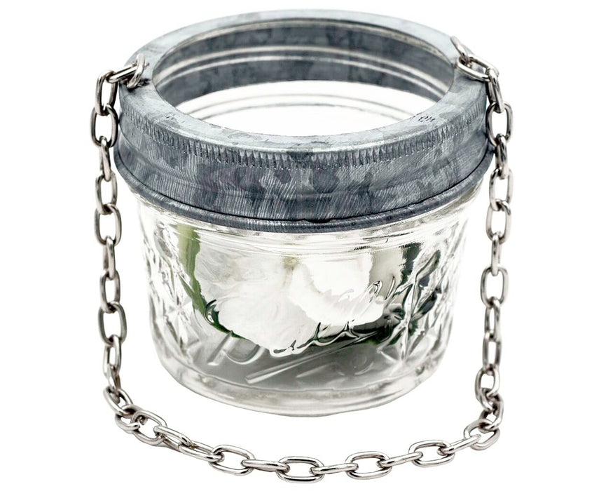 Galvanized Band with Chain Handle for Mason Jars 6 Pack