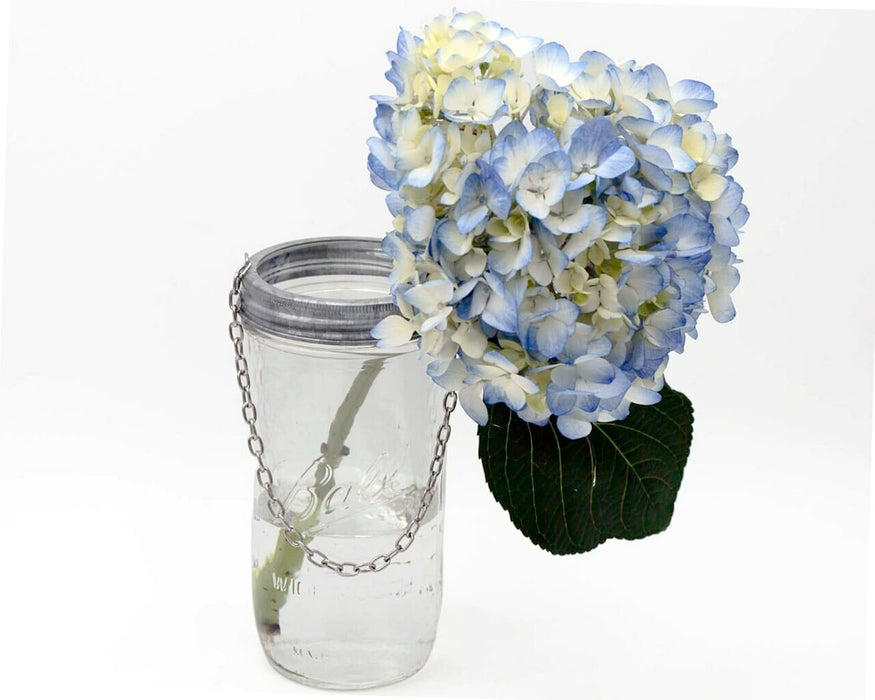 Galvanized Band with Chain Handle for Mason Jars 6 Pack
