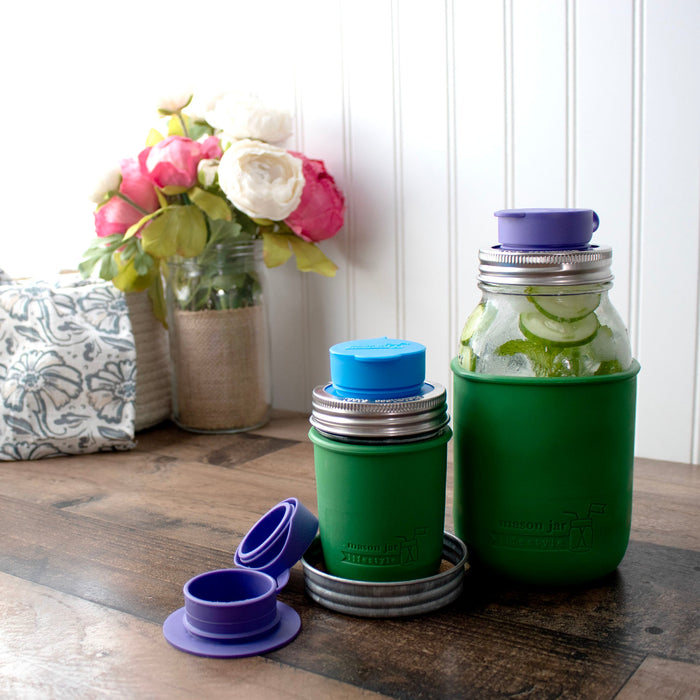 Silicone Chug Leak Resistant Lids for Regular Mouth Mason Jars