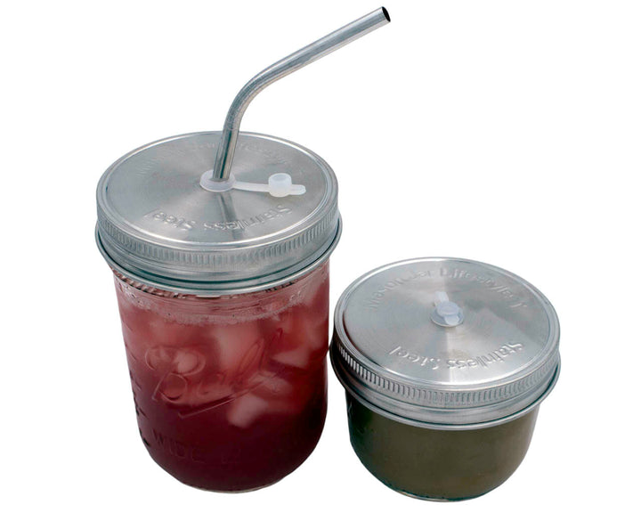 Straw Hole Tumbler Stainless Steel Lids for Mason Jars