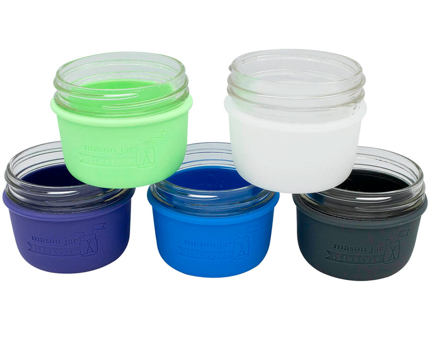 Silicone Sleeve for Wide Mouth Half Pint 8oz Mason Jars