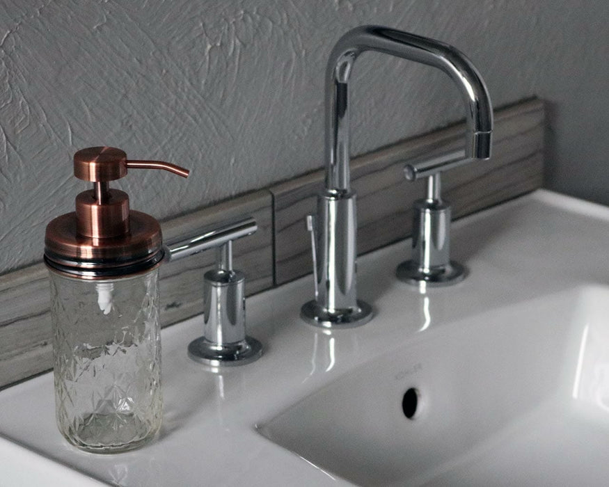Vintage Copper Soap Pump Lid Kit for Regular Mouth Mason Jars