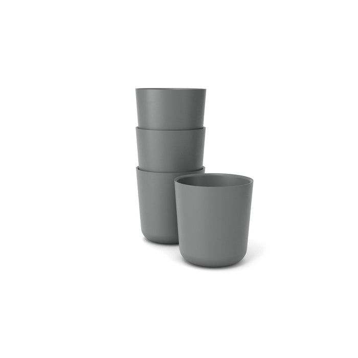 Bamboo Medium Cup - 4 Piece Set - Smoke