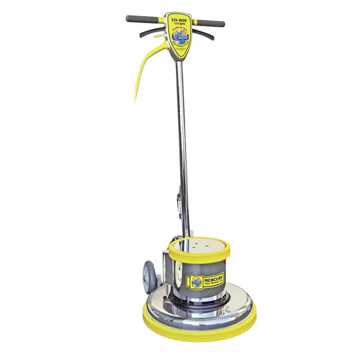 Mercury Lo-Boy Ultra Quiet Floor Machine L-19E 19" Apron, 175 RPM - Heavy-Duty Scrubbing