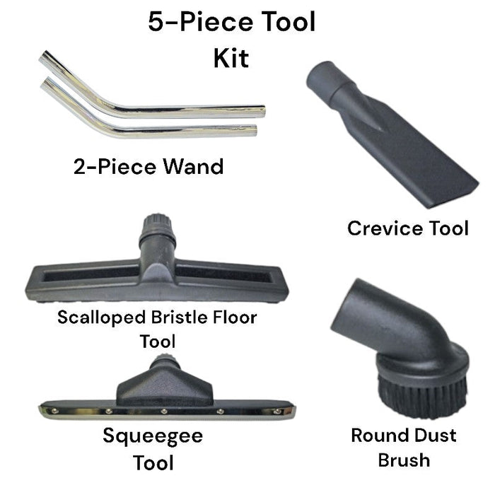 Mercury Storm Wet/Dry 20-Gallon Vacuum with 5-Piece Tool Kit - Chromed Steel Tank (WVC-20)