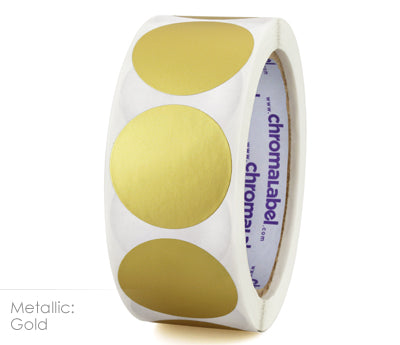 1-1/2" Permanent Round Color-Code Dot Inventory Labels: 500/Roll